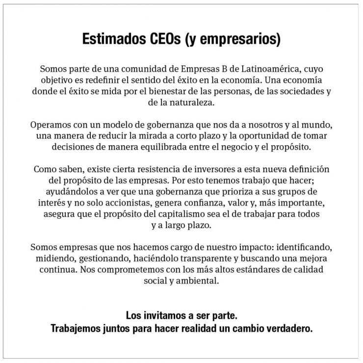 ES HORA DE TRABAJAR JUNTOS